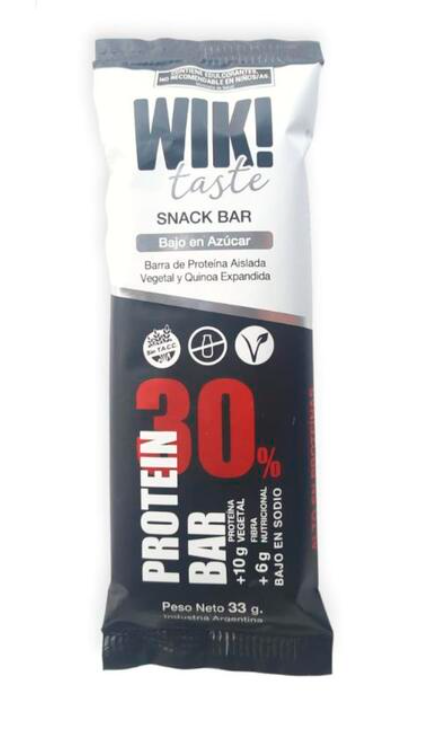 Barra de cereal proteica vegetal y de quinoa x 33g - Wik