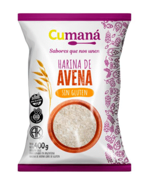 Harina de avena sin gluten x 400g - Cumaná