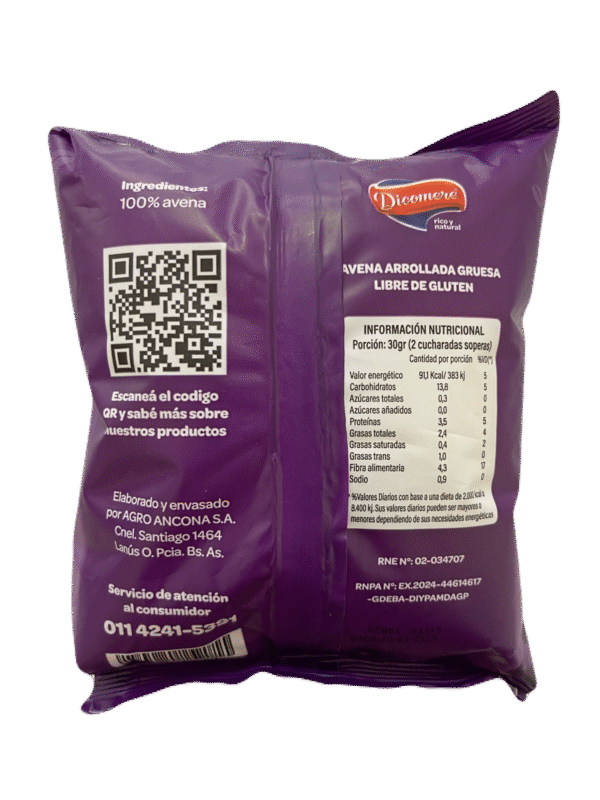 IMG_4042 Avena gruesa integral sin gluten x 350g - Dicomere