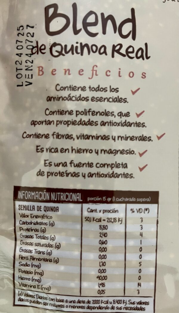 IMG_4371 Blend de quinoa real, semillas de quinoa real blanca, roja y negra x 250g - Aiken