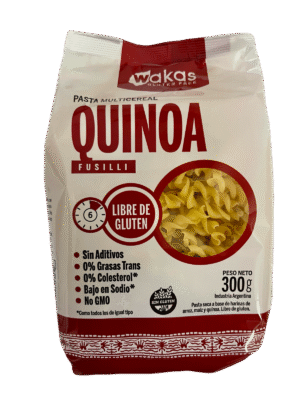 Pasta seca multicereal fusilli con Quinoa x 300g - Wakas