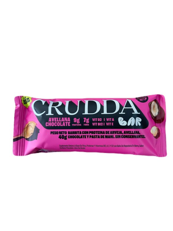 Crudda bar proteica sabor avellana y chocolate x 40g - Crudda