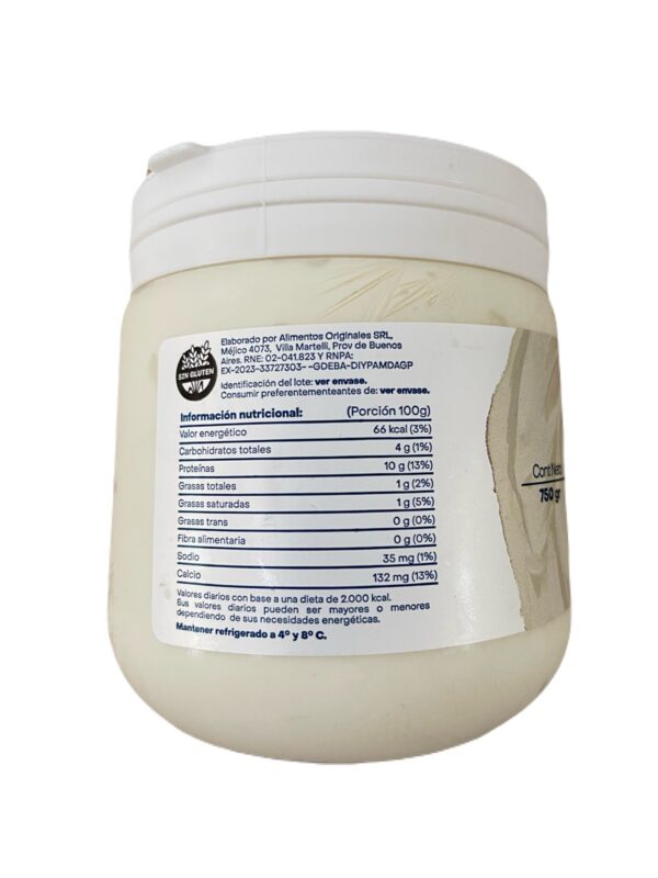 Yogur griego natural, sin conservante ni azucar agregada x 750g - Kay