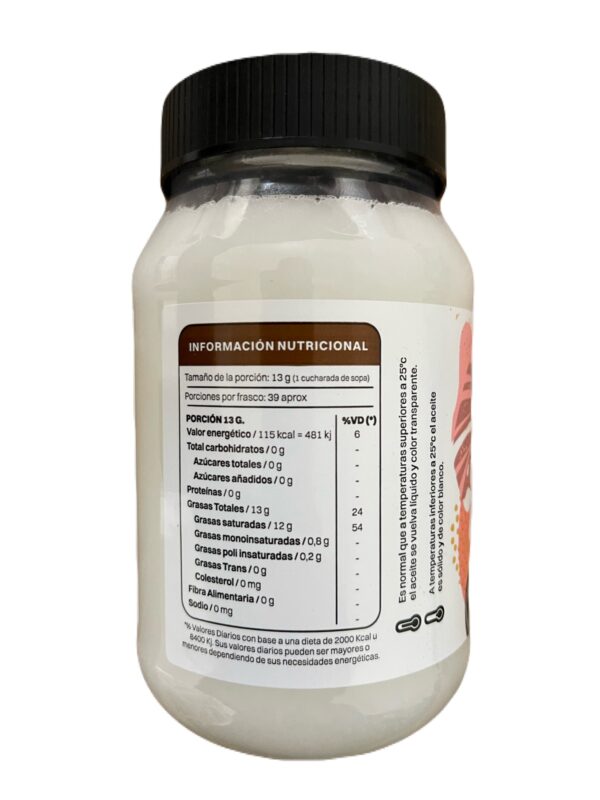 Aceite de Coco Virgen x 500ml - Entrenuts