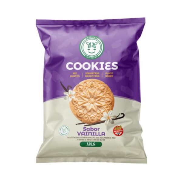 Galletas sabor vainilla SIN GLUTEN x 120g - Felices las Vacas