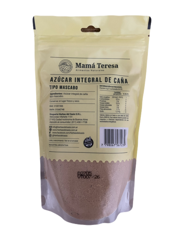IMG_9868 Azúcar integral de caña tipo mascabo - rubio x 500g - Mamá Teresa