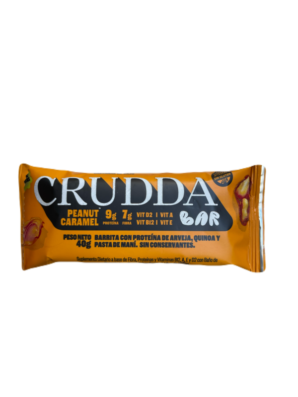 Barra proteica sabor peanut caramel x 40g - Crudda