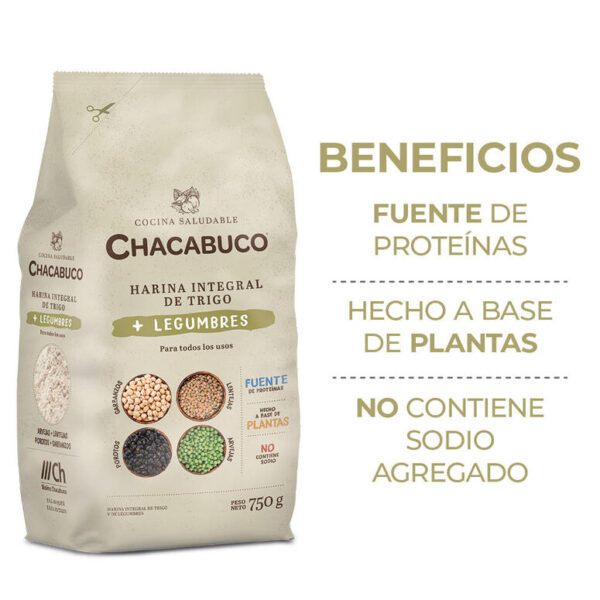 Harina integral + legumbres x 750g - Chacabuco